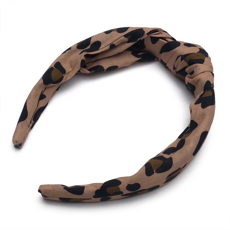 Amorita Узелок Дизайн для укладки модная резинка для волос - Окраска металла: leopard print