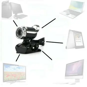 

360 Degree HD Web Camera Web Cam Webcam USB For Computer Youtube Microphone With Camera For Skype Laptop Notebook PC I4A7