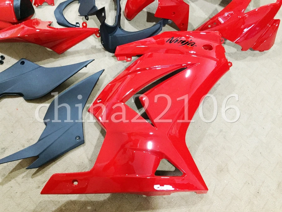 Комплект обтекателей ABS для Kawasaki Ninja 250 EX250 ZXR250 2008- 08 09 10 11 12 13 14 Набор обтекателей(литьевая форма) красные огни