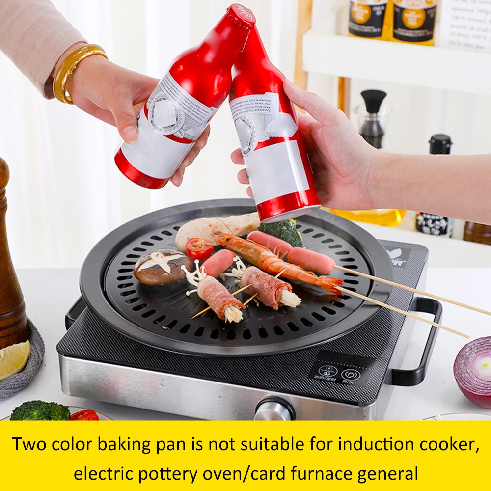 Stovetop Grill Pan Smokeless Bbq Grilling Griddle For Chicken, Meat, Hiking  - Bbq Accessories - AliExpress