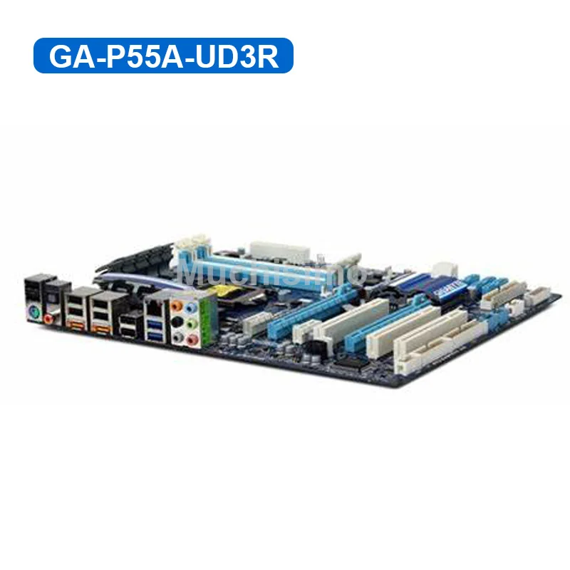 LGA 1156 DDR3 Gigabyte GA-P55A-UD3R оригинальная материнская плата USB3.0 P55 в P55A-UD3R настольных SATA3 б/у P55A UD3R 16 Гб