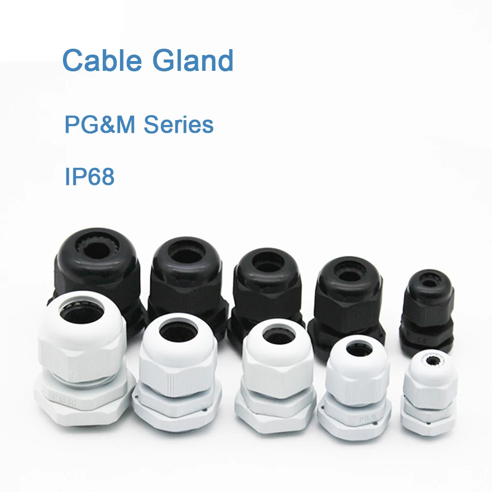 

PG36 M40*1.5 Waterproof Cable Gland 1piece Cable entry IP68 PG7 for 3-6.5mm White Black Nylon Plastic Connector