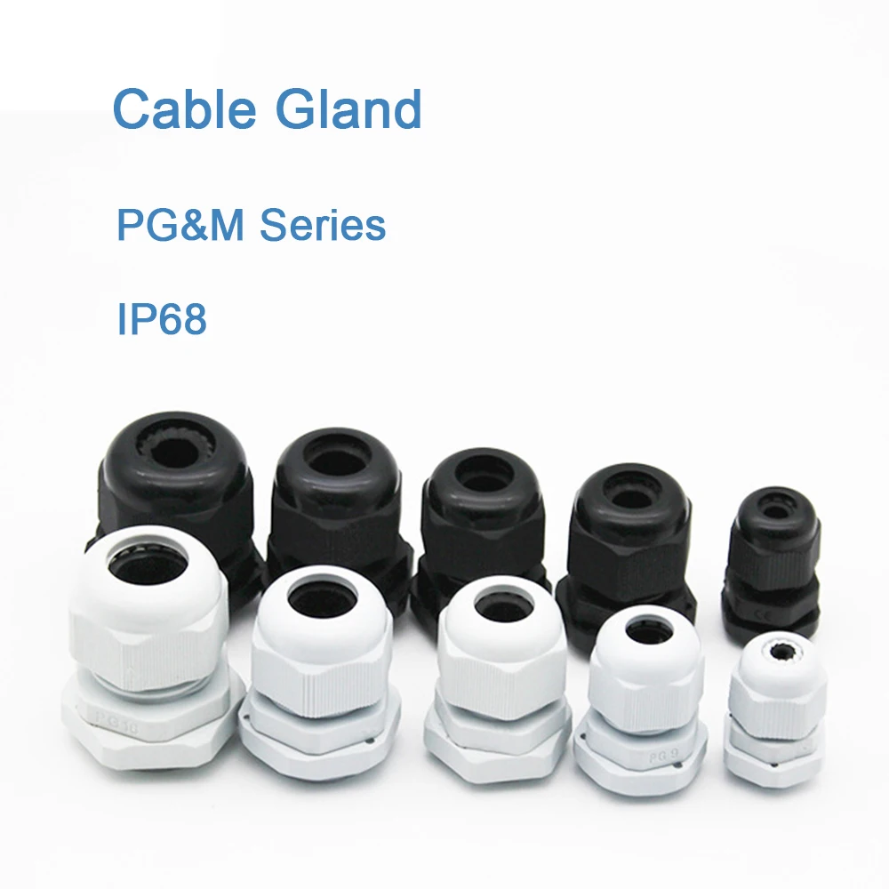 

PG48 M63*1.5 Waterproof Cable Gland 1piece Cable entry IP68 PG7 for 3-6.5mm White Black Nylon Plastic Connector