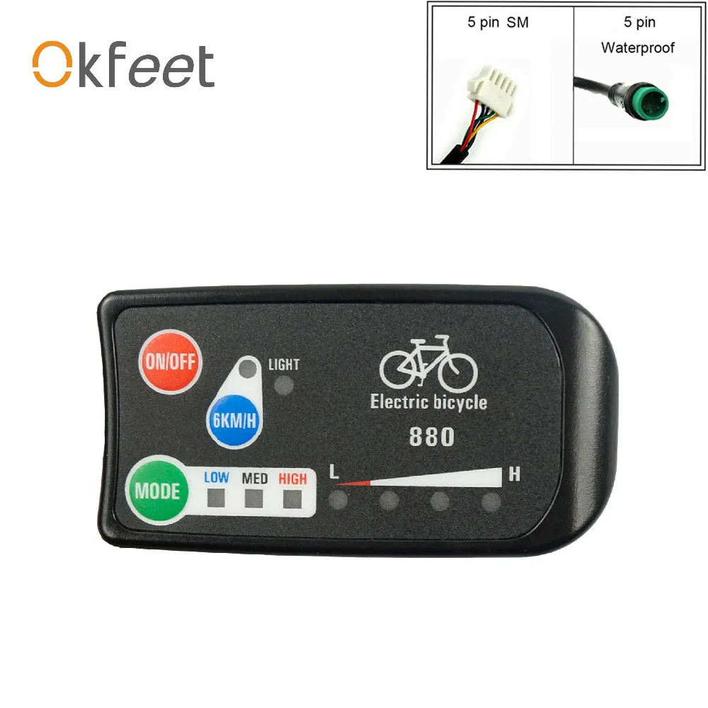 Best Okfeet 36V 48V Display For Electric Bike Intelligent LED 880 Control Panel Display Electric Bicycle Parts KT Kkunteng 0 Best Okfeet 36V 48V Display For Electric Bike Intelligent LED 880 Control Panel Display Electric Bicycle Parts KT Kkunteng 0