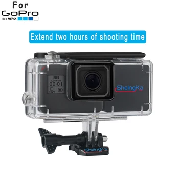 

Waterproof case with mobile power For Gopro Hero 5/6/7 Diving Power Bank Battery Charger+45M Waterproof Camera Case Housing