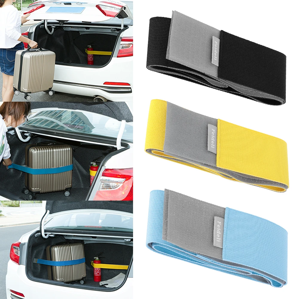 Car Trunk Stowing Organizer Band Strap Fixed Elastic Bandage Magic Sticker Band Interior Accessories Tensioning Tidying Belts
