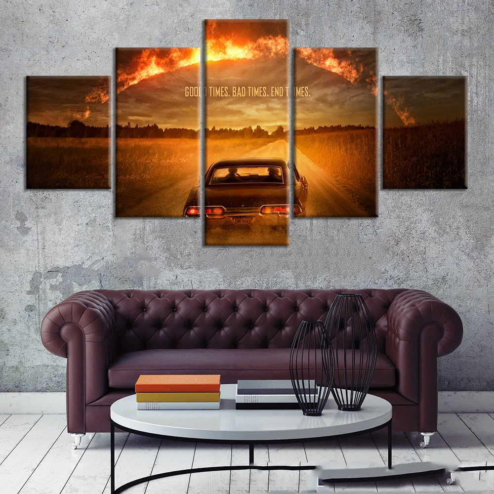 

No Framed 5 Pcs TV Drama Supernatura Posters HD Canvas Wall Art Pictures Decoration Accessories Living Room Home Decor Paintings