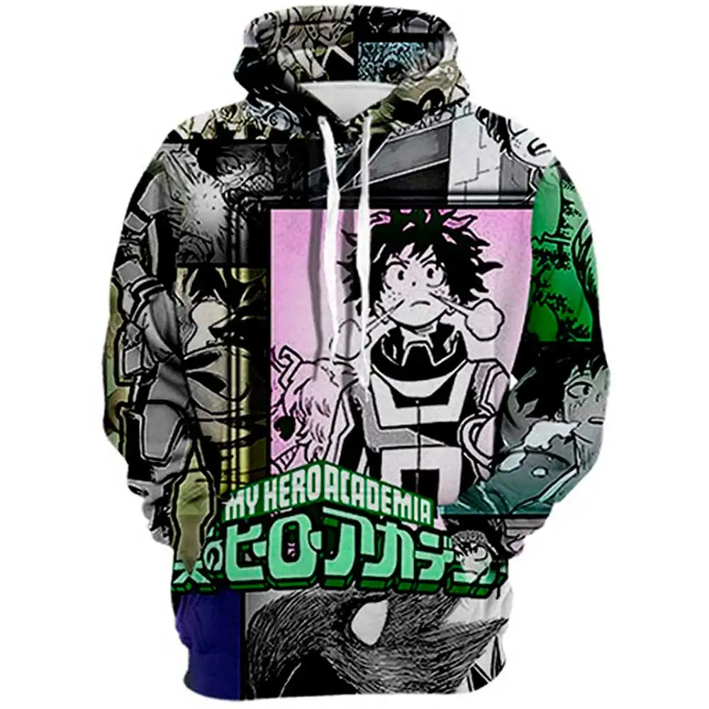 

New Harajuku My Hero Academia 3D Hoodies Men Cartoon Funny Cosplay Costume Hoodies Streetwear Sweatshirt Fashion Clothing