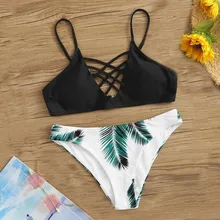 Женское нижнее белье с принтом, пуш-ап, мягкий бюстгальтер, пляжный комплект бикини, купальник, пляжная одежда, нижнее белье# k3
