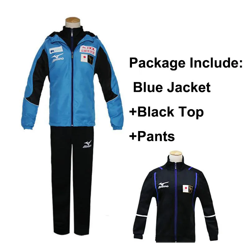 Top Jacket Pants Anime Yuri on Ice Katsuki Yuri Jacket Plisetsky Cosplay Carnival Halloween Costumes Unisex Japanese Style Yurio Sportwear Outfit - Цвет: Top Jacket Pants