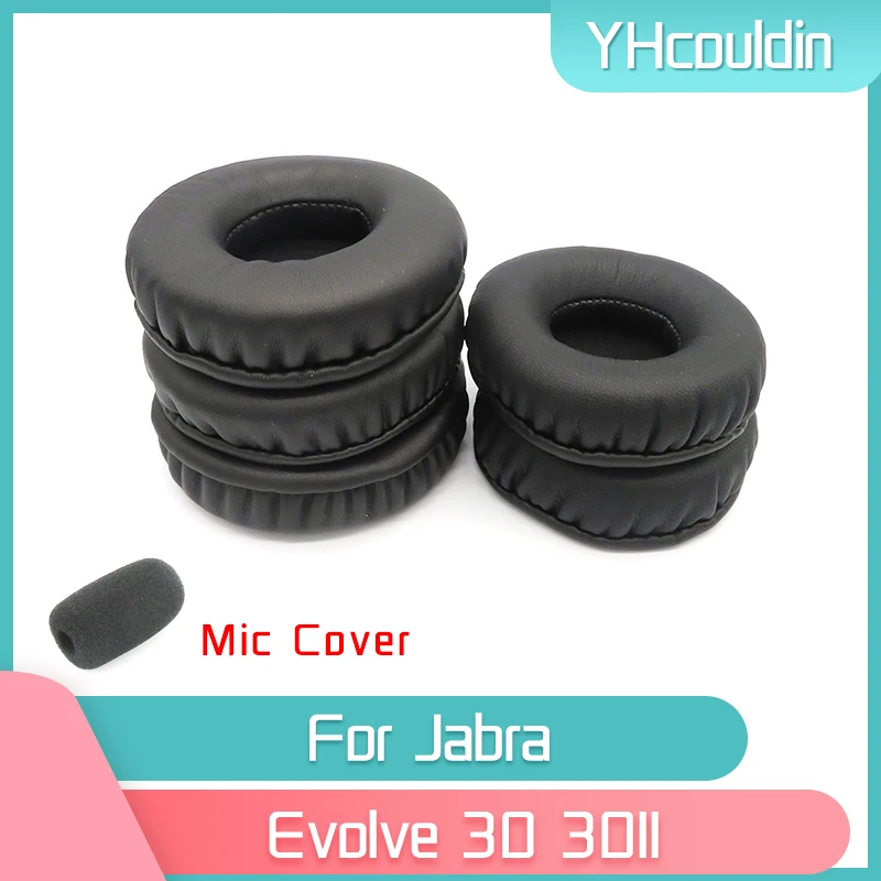 

YHcouldin Earpads For Jabra Evolve 30 30ii Headphone Accessaries Replacement Wrinkled Leather