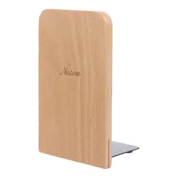 

Nature Wooden Desktop Organizer Desktop Office Home Bookends Anti-skid Book Ends Stand Holder Shelf