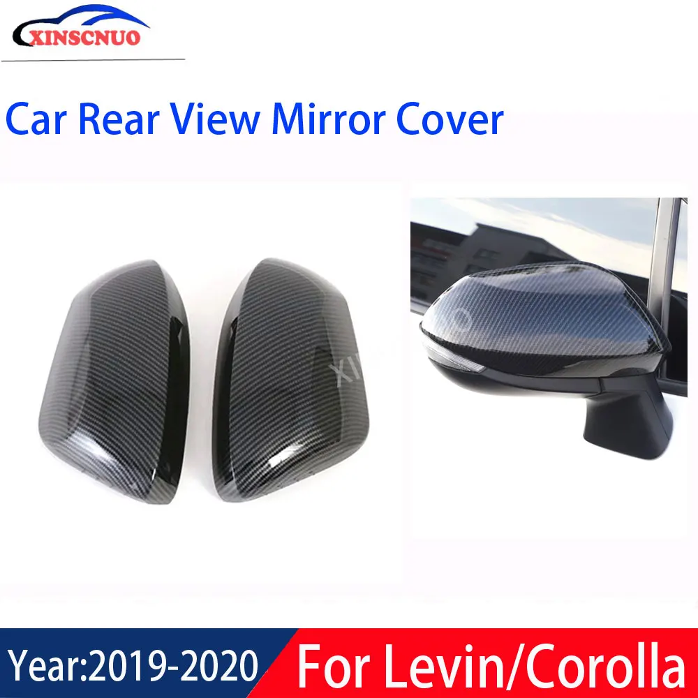 

XINSCNUO 1 Pair Car Rear View Mirror Cover For Toyota Levin/Corolla 2019 2020 Mirror Covers Caps Replacement