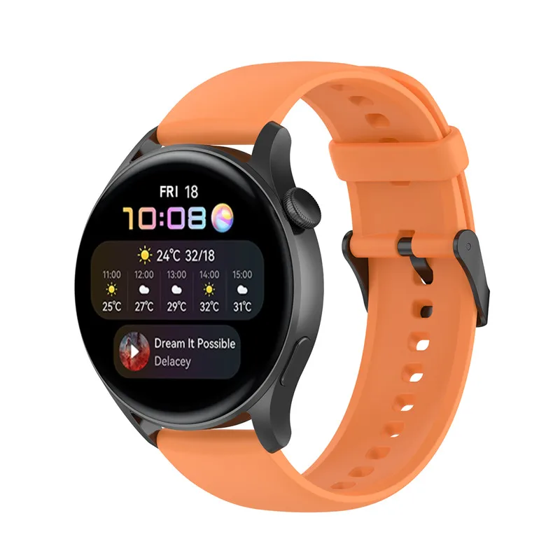 20mm 22mm Silicone watch strap For Samsung Gear S3/Active2/Huawei GT2 /Amazfit bip/Fossil Q/POLAR ignite Vantage M2 wristband