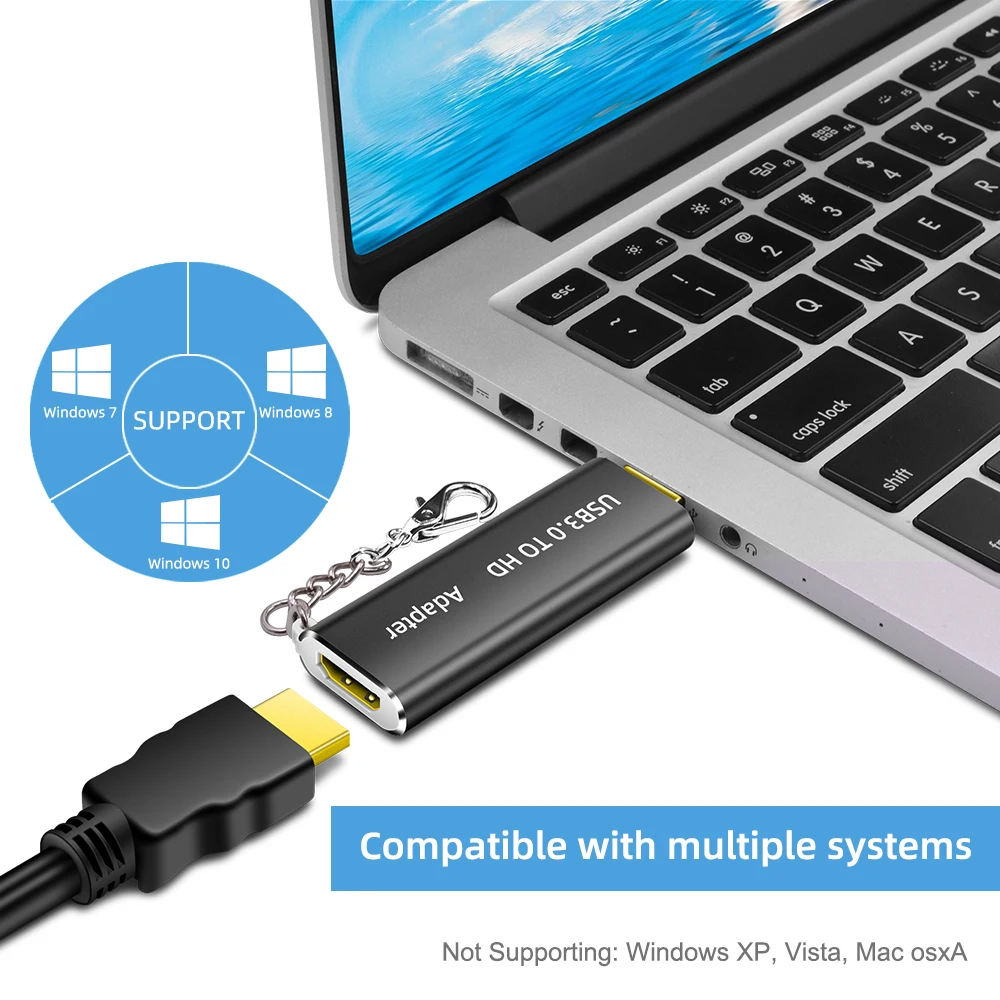 Переходник с USB 3 0 на HD штекер гнездо переходник разрешением 1920x1080 для дисплея