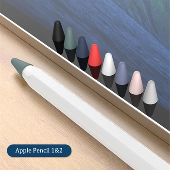 

For Apple Pencil 2 Liquid silicone nib cover Smart touch pen caps For Apple Pencil 1 replace protective sleeve Apple accessories