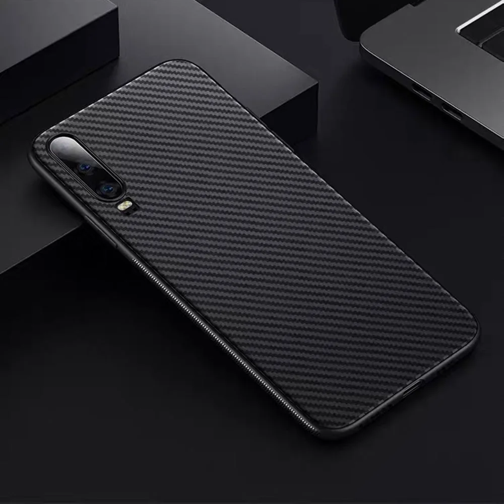 Корпус из углеродного волокна для huawei P30 P20 Lite Honor 10i 8X 8A 20 Pro Y5 Y6 Y7 Y9 2019 Nova 5 4 3i P Smart Plus