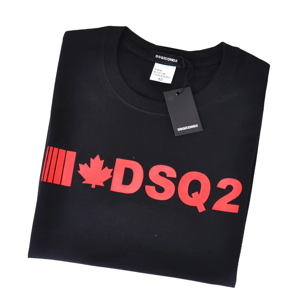Футболка высокого качества Мужская летняя футболка DSQ2020 новая надпись значок высокое качество хлопок Горячая футболка хлопковая Футболка мужская мода