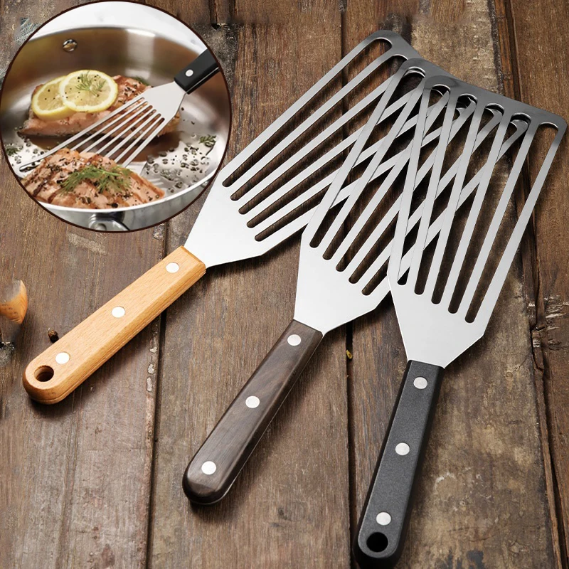 Stainless Steel Fish Spatula Frying Spatula Leaky Shovel Fish Slice