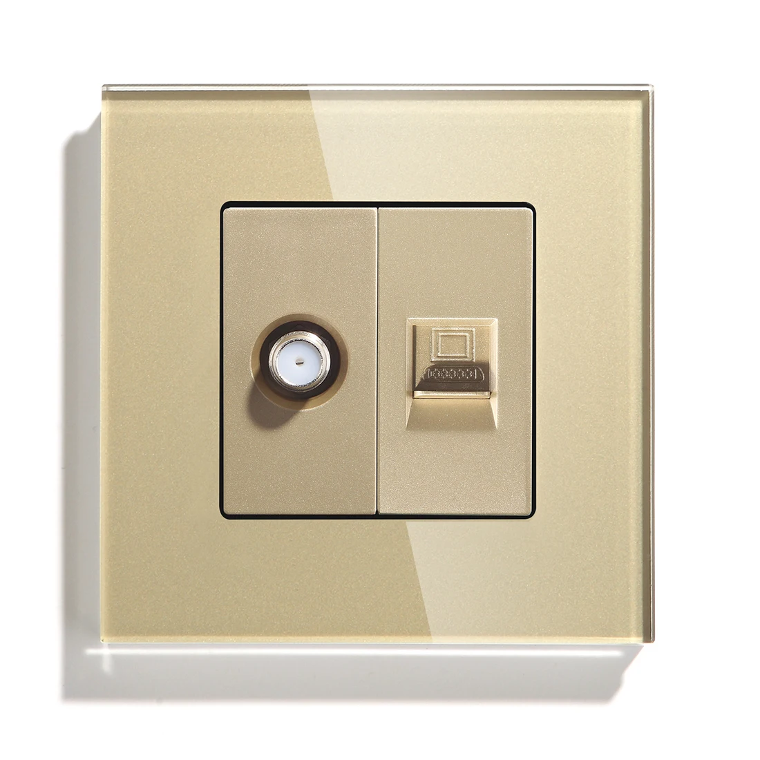 de parede internet cat5 rede antena tomada vidro cristal painel 8686mm 04