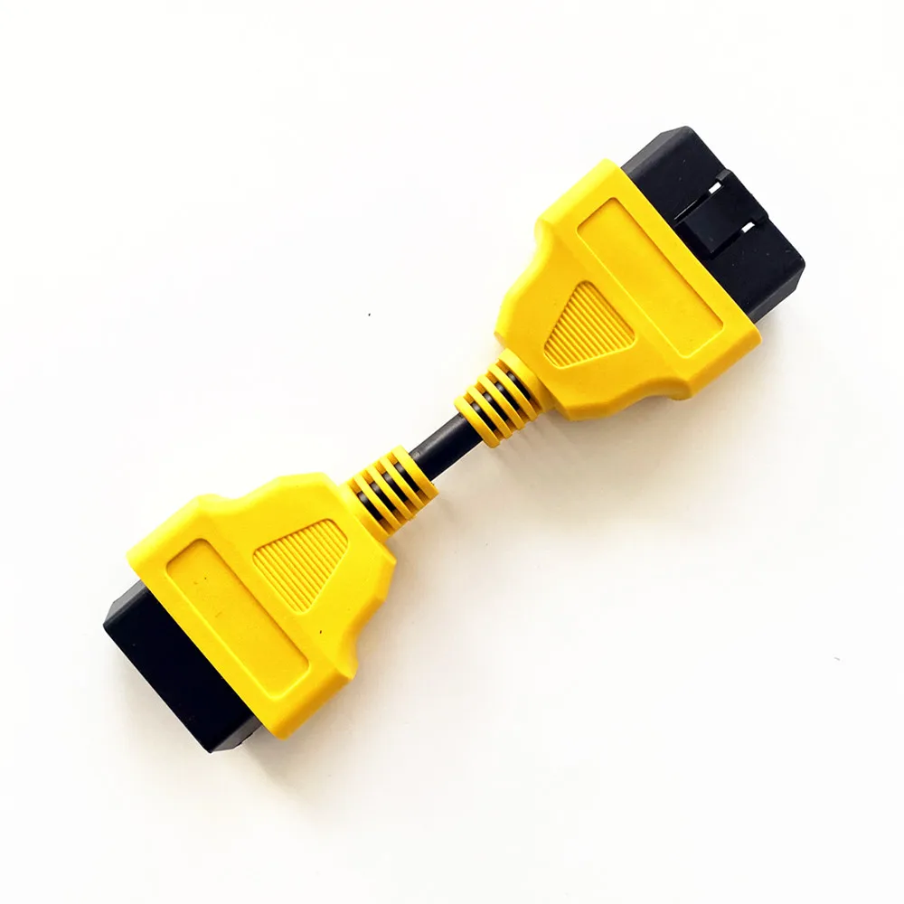 Obd2 Connector Obd2 Extension Cable Obd2 Cable OBD2 16Pin Extension Cable adapter 13cm/30cm 16 Pin Male to Female OBDII yellow Extension Cable Connector