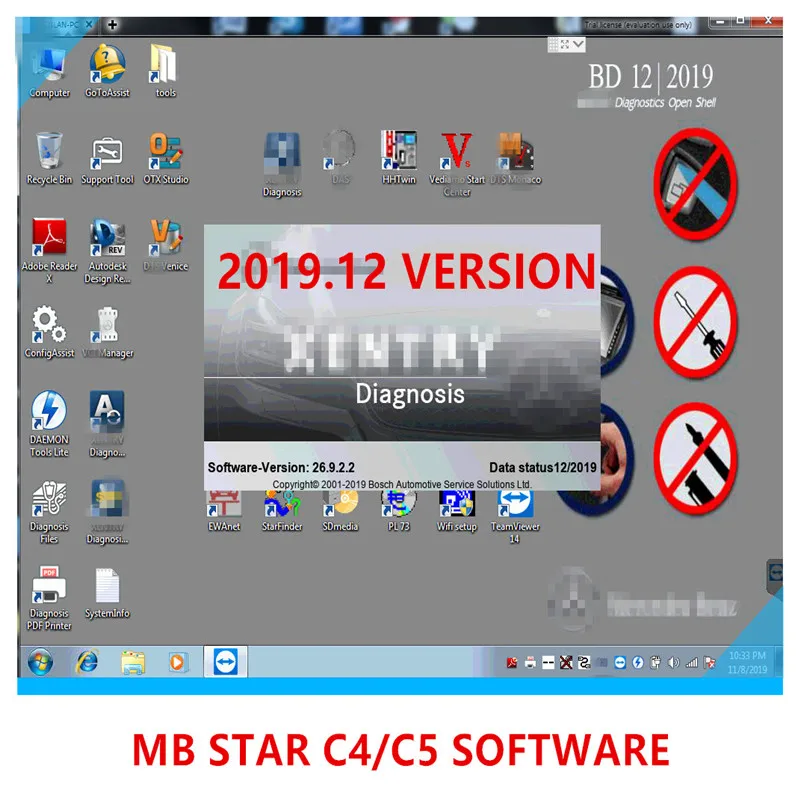 Лучшее качество Компактный Диагностический MB Star C4 с ноутбуком CF52 и новейшим программным обеспечением SSD MB C4 для диагностического инструмента