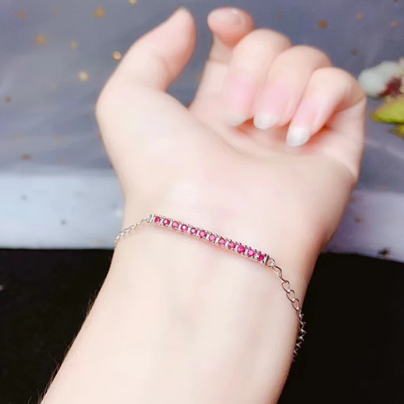 CoLife Jewelry 100% Real Ruby Bracelet for Daily Wear 10 Pieces Natural Silver 925 | Украшения и аксессуары