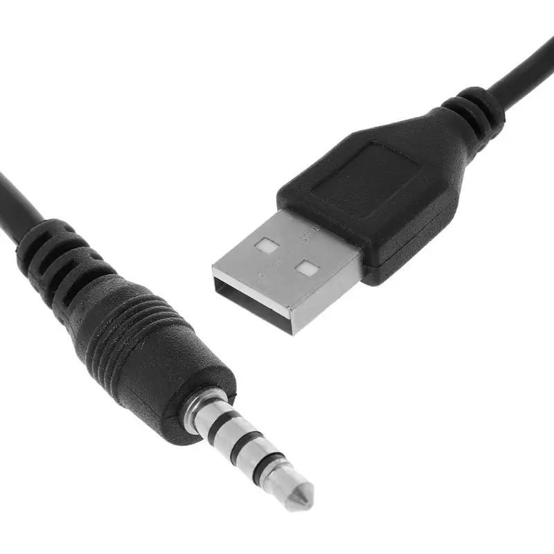 USB 2.0 to 3.5MM Audio Aux Plug Male to Male Lead Jack Adapter Converter Data Cable for Mini speaker