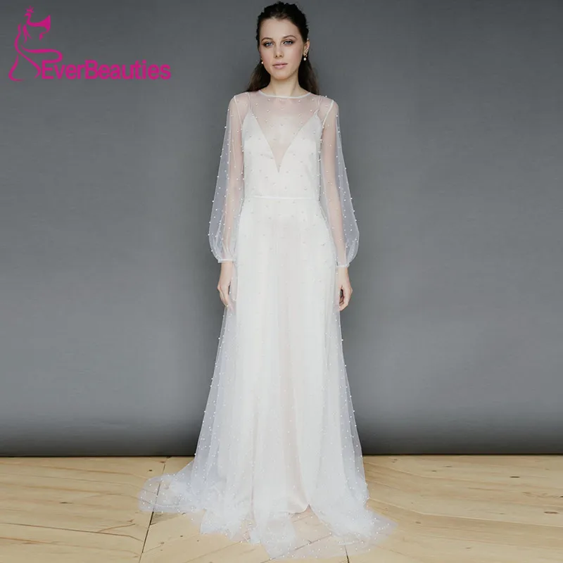 Свадебные платья 2020 искусственный жемчуг Vestido De Noiva Robe Mariee свадебное