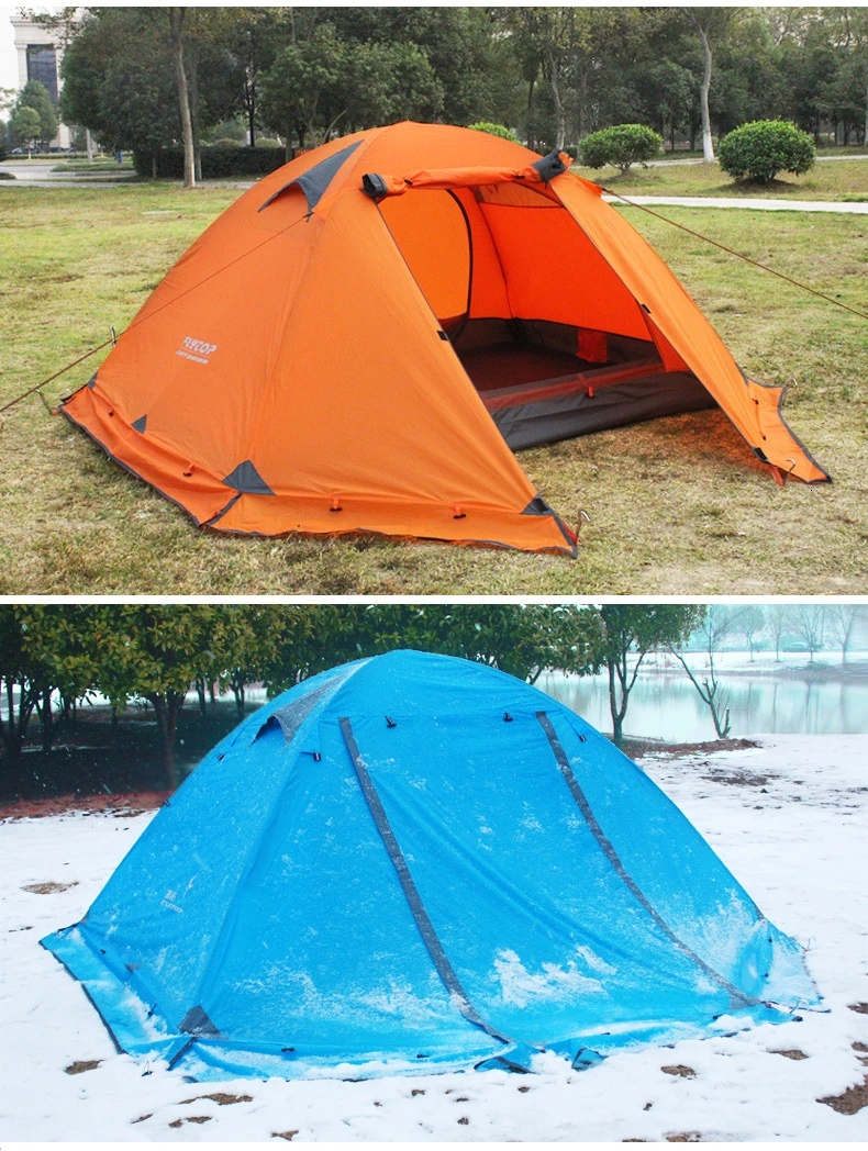 FLYTOP Outdoor Camping Tent For Rest Travel 2 Persons 3 Double Layer Windproof Waterproof Winter Professional Camp Tourist Tent (17)