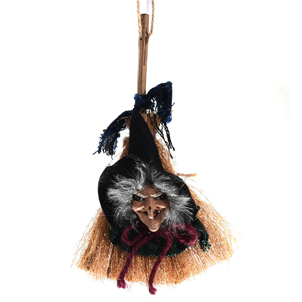 

Broom Strings Lights Retro Decorations Halloween Witch Style Pendant For Bar Home School