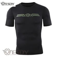 Rangers тактическая тренировочная быстросохнущая футболка с коротким рукавом мужская летняя однотонная сетчатая дышащая уличная футболка армейские футболки