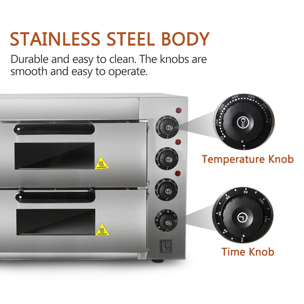 ITOP 20L Double Layer Pizza Oven Stainless Steel Chicken Duck Cake Bread Baking Oven Convection Oven EU/UK Plug