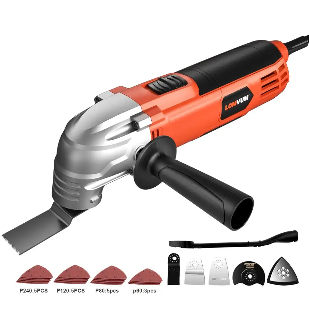 LOMVUM Oscillating Multi-Tool AC 260W Oscillating Tool 6 Speed ?? Woodworking Tools Renovator Electric Cutter EU Plug