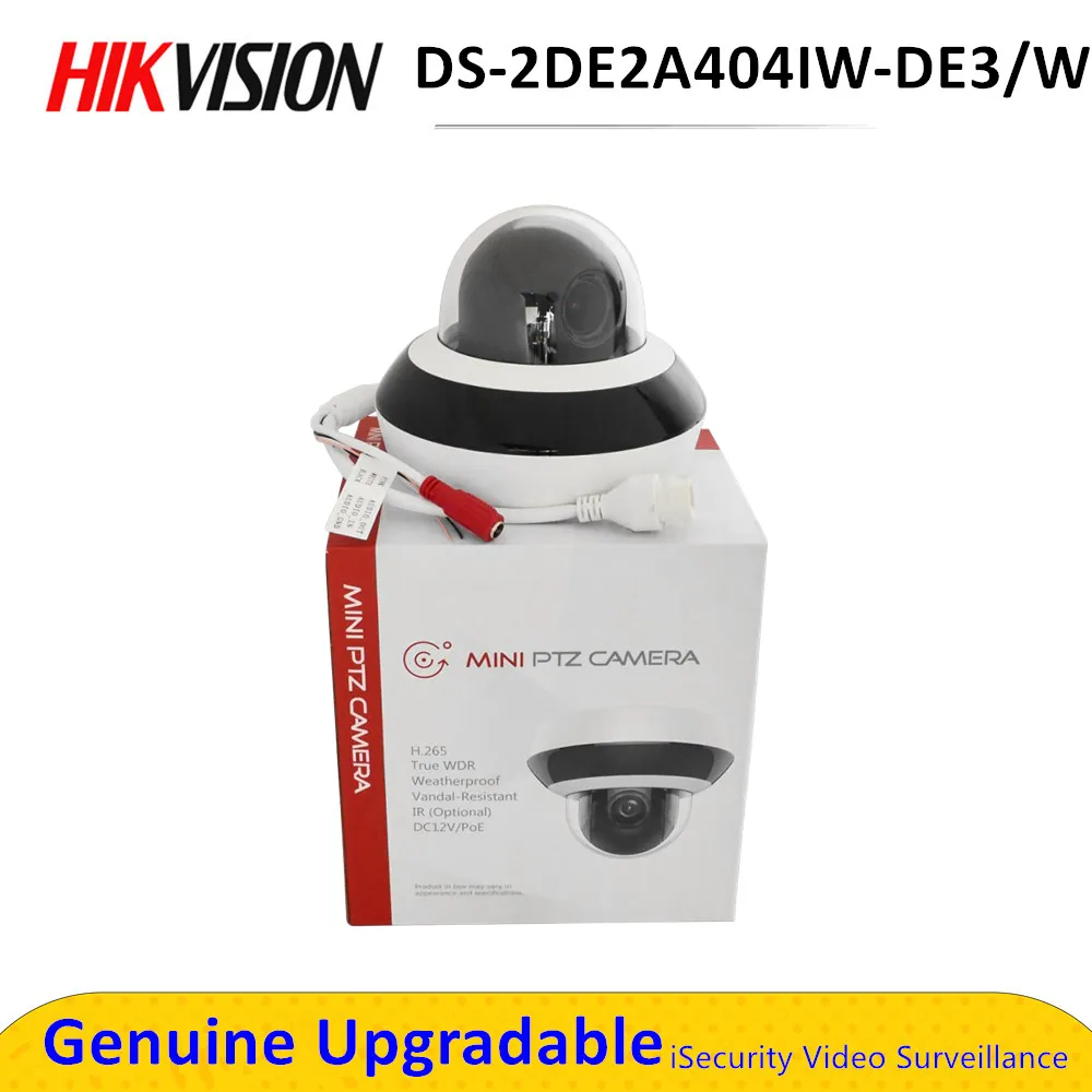 

Hik PTZ IP Camera H.265 DS-2DE2A404IW-DE3/W 4MP 4X Zoom video Surveillance POE Dome CCTV Camera mic wifi Powered by DarkFighter