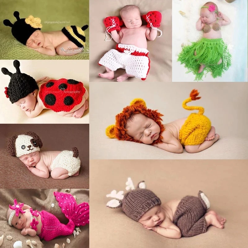 newborn photography props crothet baby clothes boy clothing boys accessories infant girl costume crocheted handmade outfit disney world baby souvenirs	