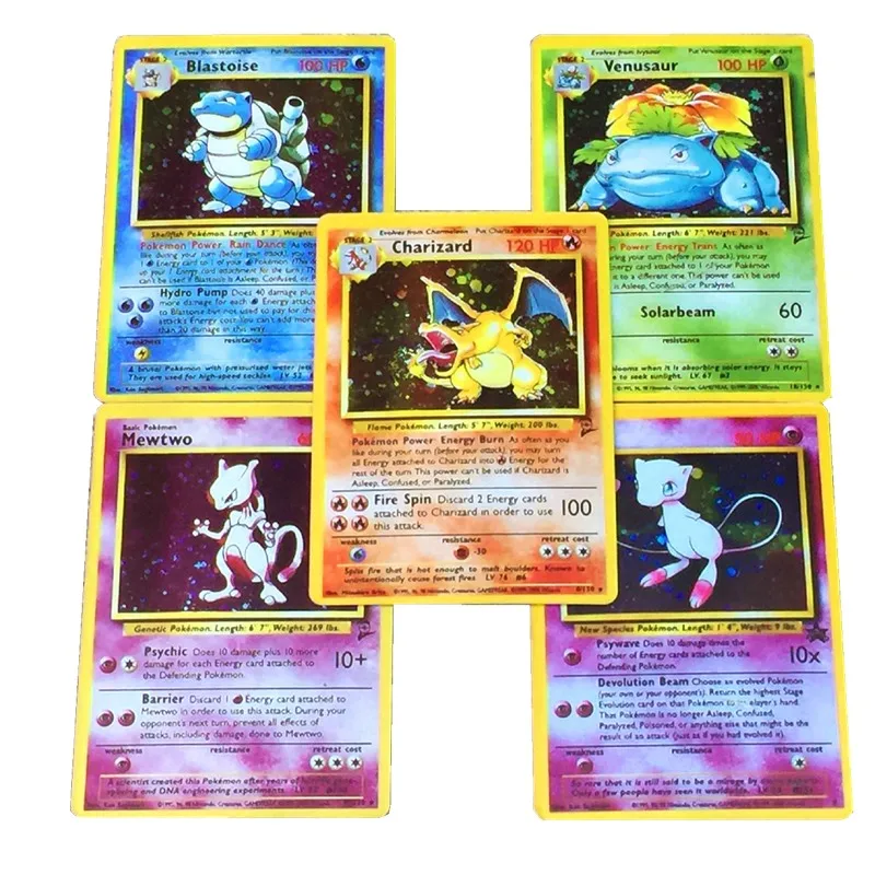 TOMY 5PCS/Set The first generation of flash CARDS, fire-breathing dragon, GAME CARDS, children's desktop versus toys