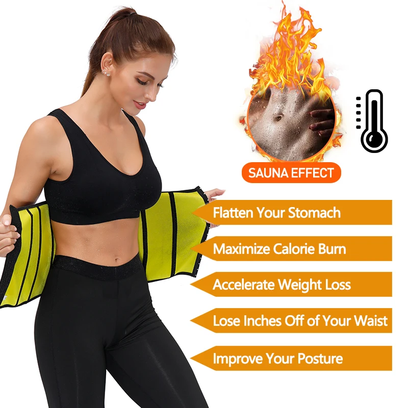 Neoprene Sweat Waist Trainer Belt Body Shaper Abdominal Trimmer Corset Fat Burning Outdoor Sports Girdle Belly Control Shapewear best shapewear for tummy