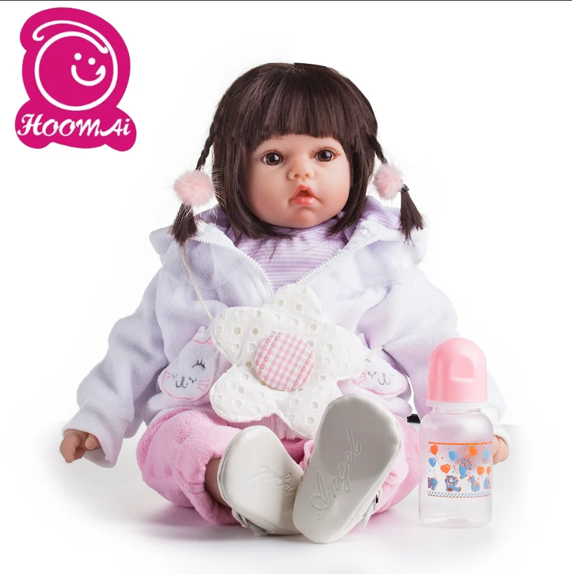 55cm 22" Reborn Baby Doll Dolls Lifelike Soft Silicone Real Gentle Touch Toys Gifts for Children Silicone Doll Toys for Girls