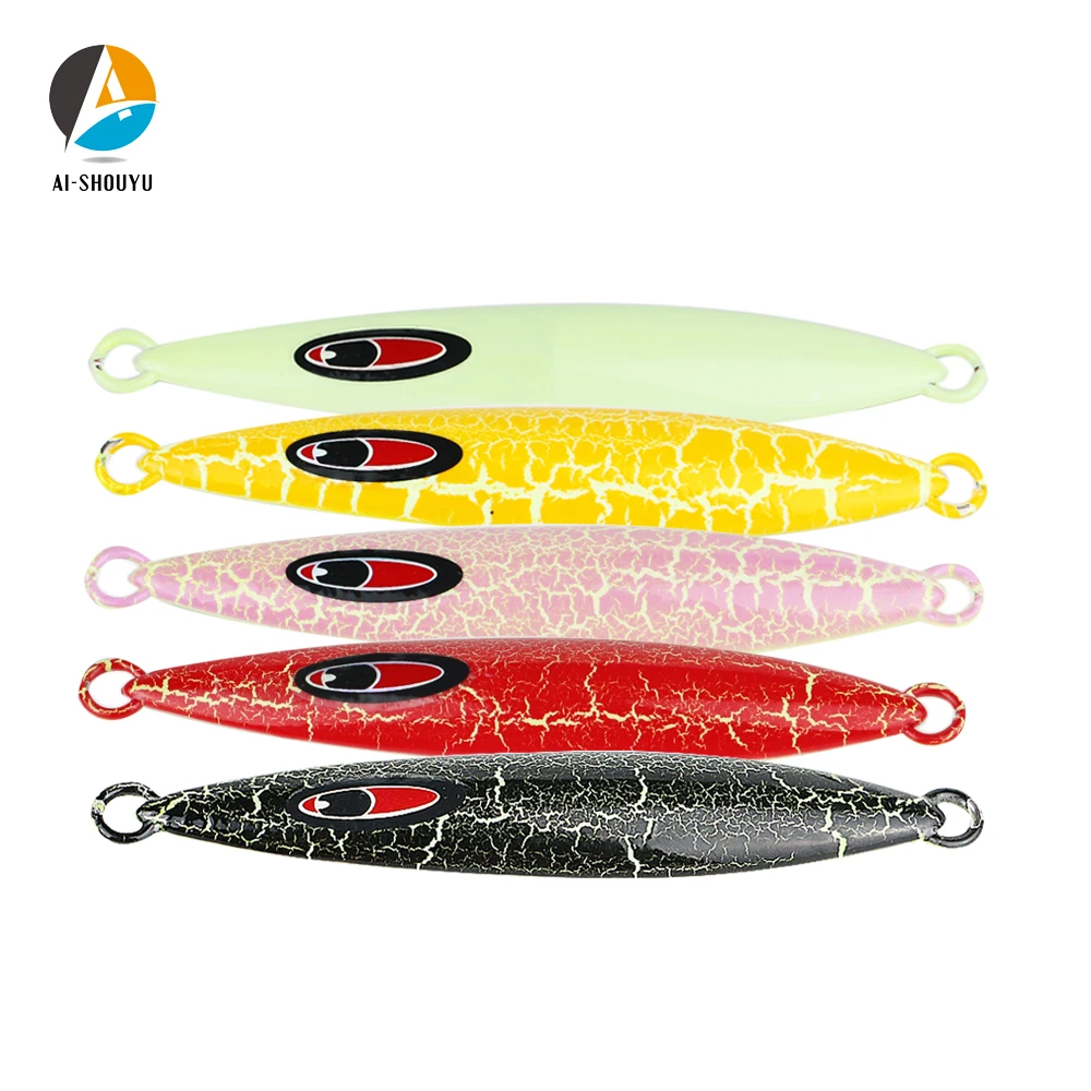 

AI-SHOUYU New Matel Jig Spoon Lure 110mm/100g Shore Casting Jigging Lead Fish Hard Bait FishingTackle 5 Colors