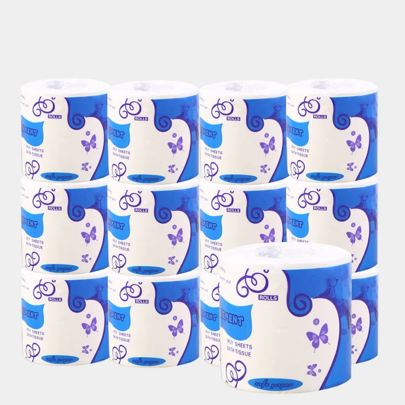 

10 Rolls Soft 3ply Toilet Paper Bathroom Household Living Room Smooth Toilet Strong Water Absorption Tissue Rolling Paper