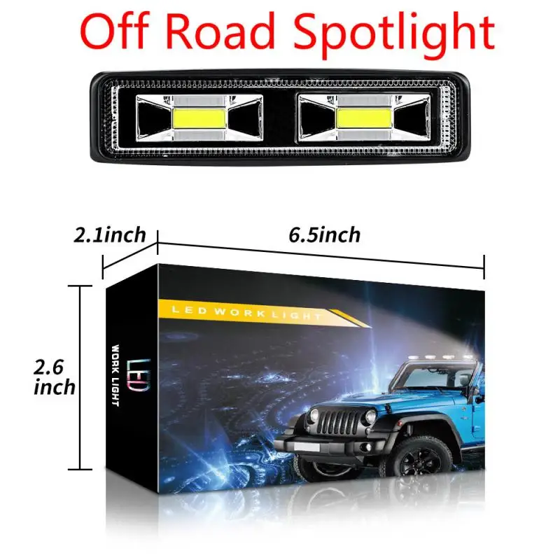 Led Light Bar Offroad DRL LED Work Flood Beam Spotlight 12V Daytime Running For Off Road 4WD SUV ATV Car |