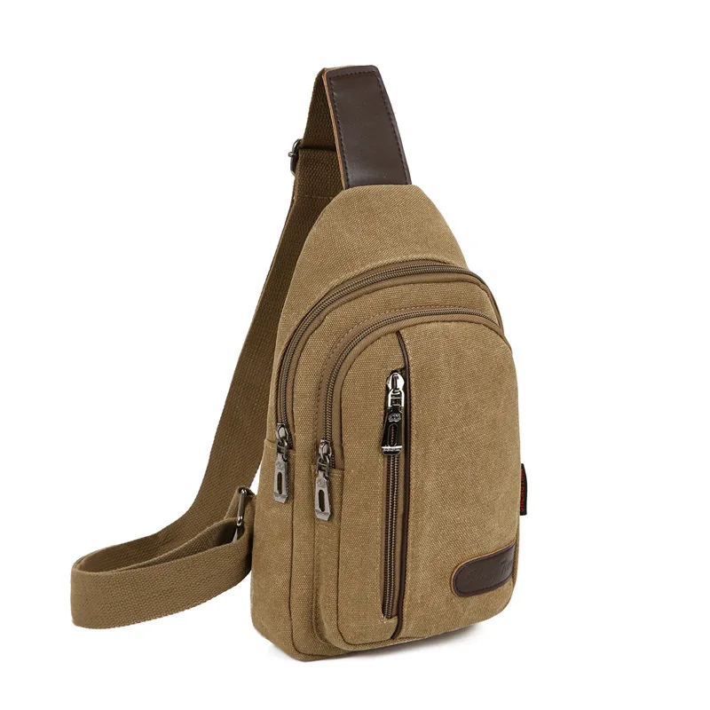 

2018 New Style Men Chest Bag Canvas Bag Messenger Bag Korean-style Casual Backpack Riding Chest Pack Men's