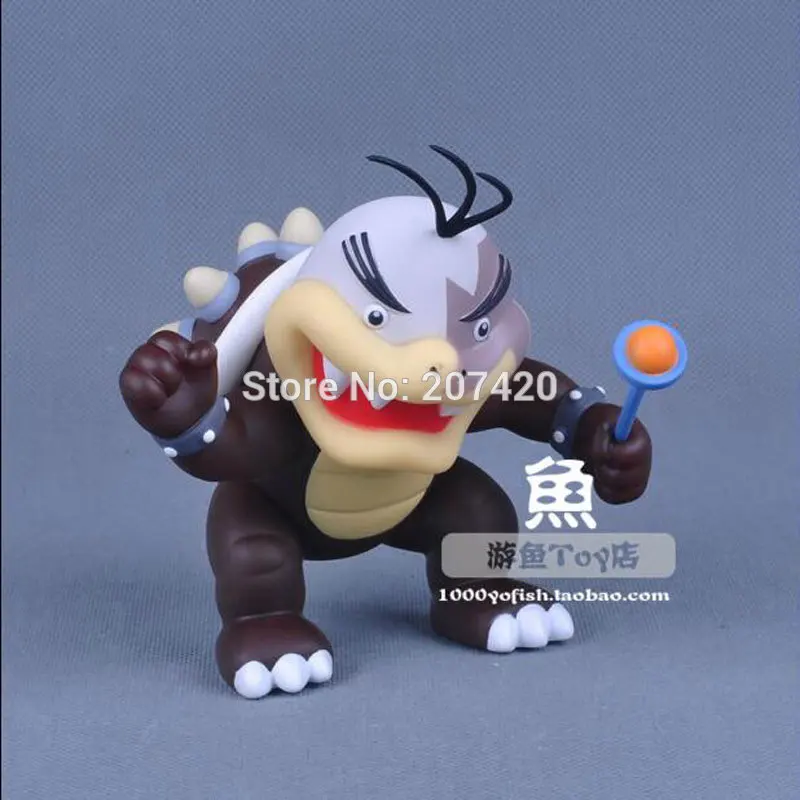 10 см игры Mario Bros Koopaling Kids Iggy Ludwig Roy Wendy Lemmy Larry фигурка игрушки - Цвет: Черный
