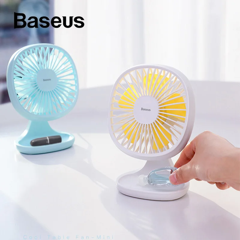 Baseus Mini USB вентилятор Портативный Вентилятор охлаждения 3-Скорость Смарт Домашний Настольный Электрический вентилятор USB путешествия Вентилятор охлаждения
