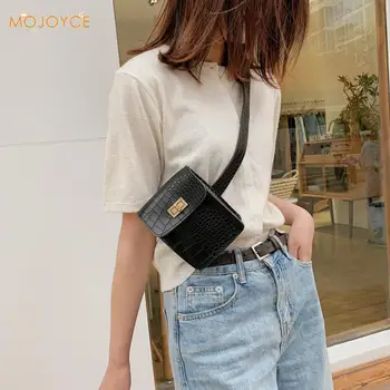 

Women Leather Fanny Waist Pack Solid Color Shoulder Bags Ladies Fashion Shoulder Messenger Bag Ladies Bum Phone Pouch
