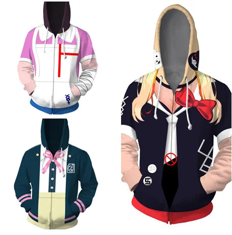Толстовки для косплея Danganronpa джунко эношима толстовки Nanami ChiaKi Mikan Tsumiki куртки на