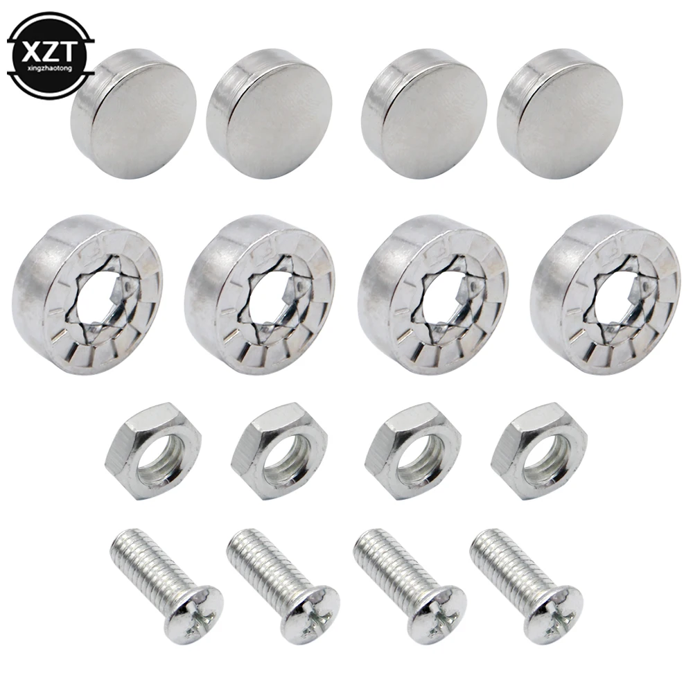 4Pcs/Set Car License Plate Bolts Frame Screws Chrome Anti-theft Screws car screws