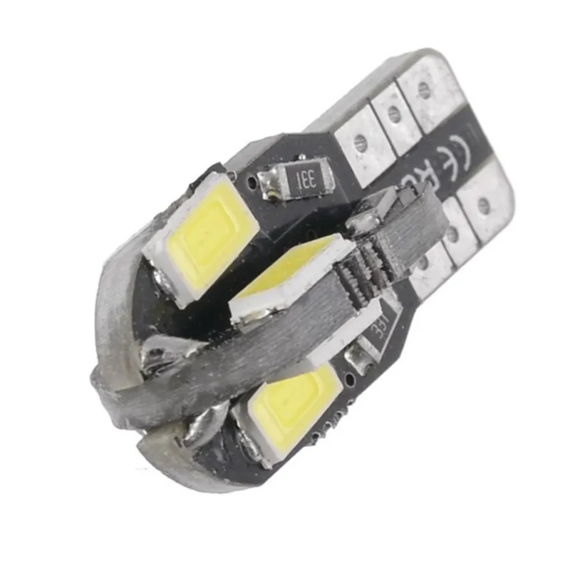 6 шт T10 светодиодный лампочка для салона автомобиля Canbus Error Free T10 белый 5730 10SMD светодиодный 12V автомобиль клиновидные боковые светильник белая лампа стайлинга автомобилей