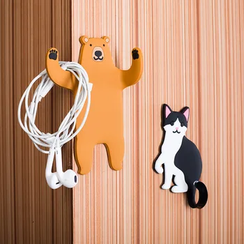 

Self Adhesive Hooks Cat Pattern Storage Holder For Bathroom Kitchen Hanger Stick On Wall Hanging Door Clothes Y9Y090A35